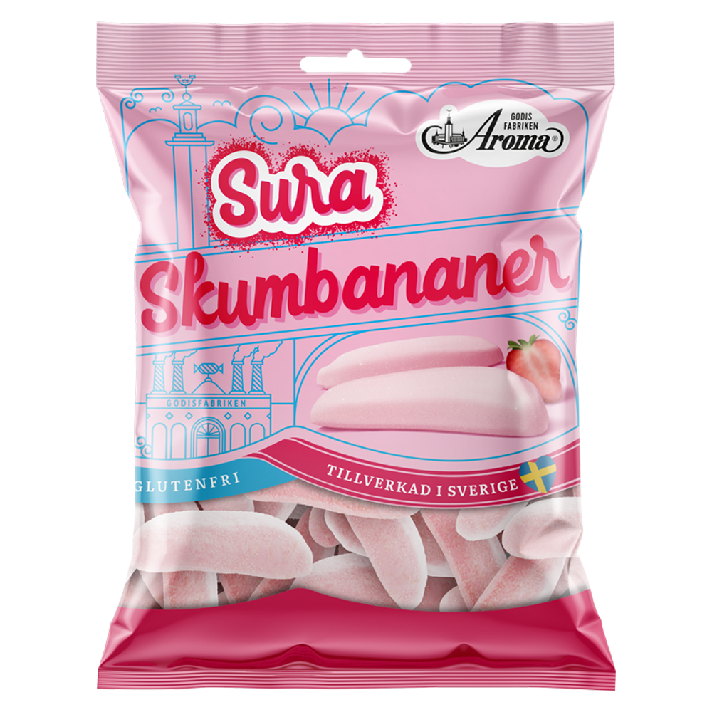 Aroma Sura Skumbananer Jordgubb 95g