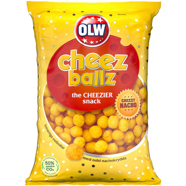 OLW Cheez Ballz 160g | Default Start Page - Alla kategorier - Chips & Snacks - Ostbågar | Gottegrisen