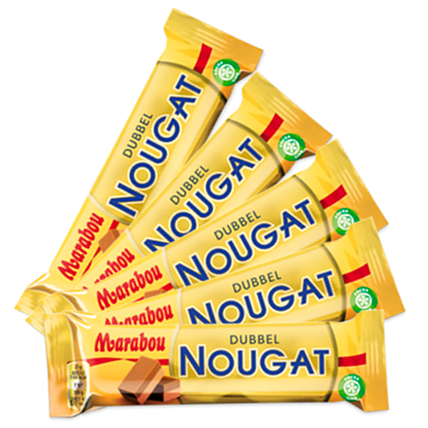 5st - Marabou Dubbelnougat 43g | Default Start Page - Alla kategorier - Godis - Påsar & Stycksaker | Gottegrisen