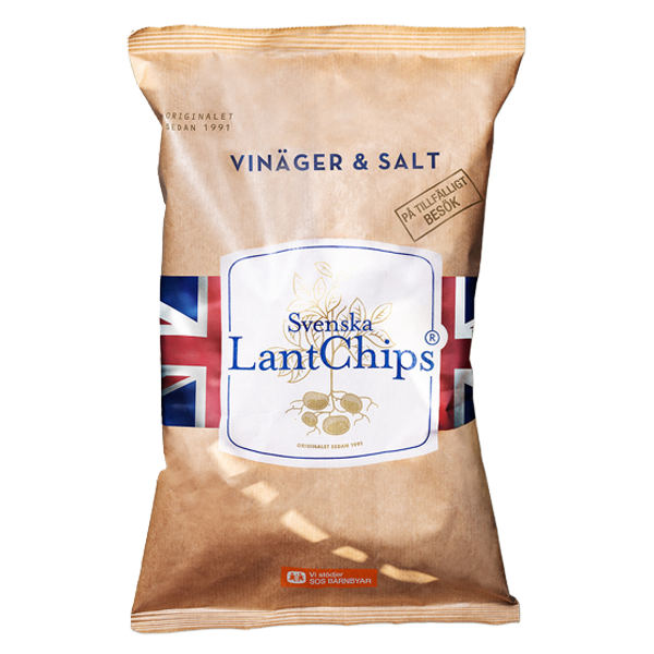 Lantchips Vinäger & Salt 200g | Default Start Page - Alla kategorier - Nyheter - Nyheter 2026 - Snacks - Nyheter 2026 | Gottegrisen