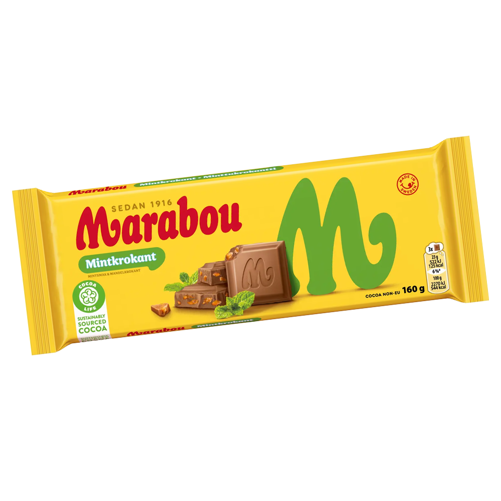 Marabou Mintkrokant 160g