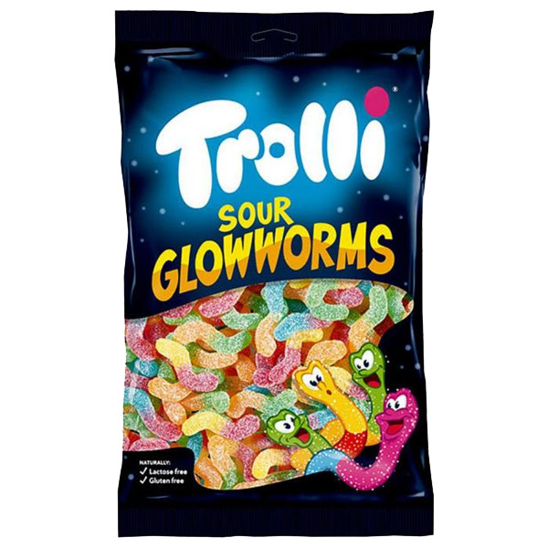 Trolli Sour Glowworms 1kg | Default Start Page - Alla kategorier - Godis - Säsongsvaror - Halloween | Gottegrisen