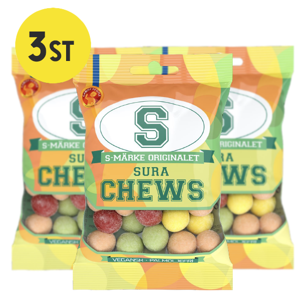 3st - S-Märke Chews Sura 70g | Default Start Page - Alla kategorier - Nyheter | Gottegrisen