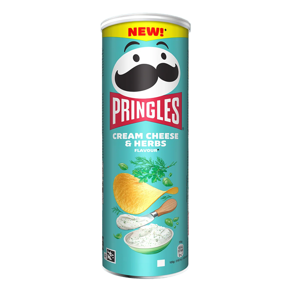 Pringles Cream Cheese & Herbs 165g | Default Start Page - Alla kategorier - Nyheter - Nyheter 2025 - Snacks - Nyheter 2025 | Gottegrisen