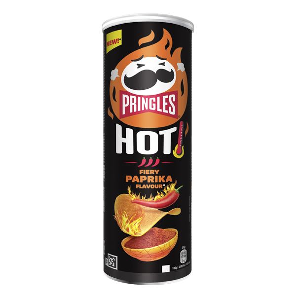 Pringles Hot Fiery Paprika 160g | Default Start Page - Alla kategorier - Nyheter - Nyheter 2025 - Snacks - Nyheter 2025 | Gottegrisen