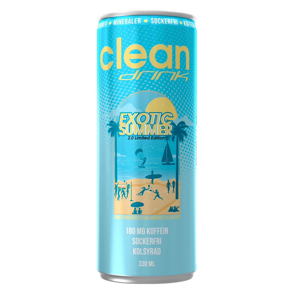 Clean Drink Exotic Summer 33cl | Default Start Page - Alla kategorier - Nyheter - Nyheter 2025 - Dryck - Nyheter 2025 | Gottegrisen