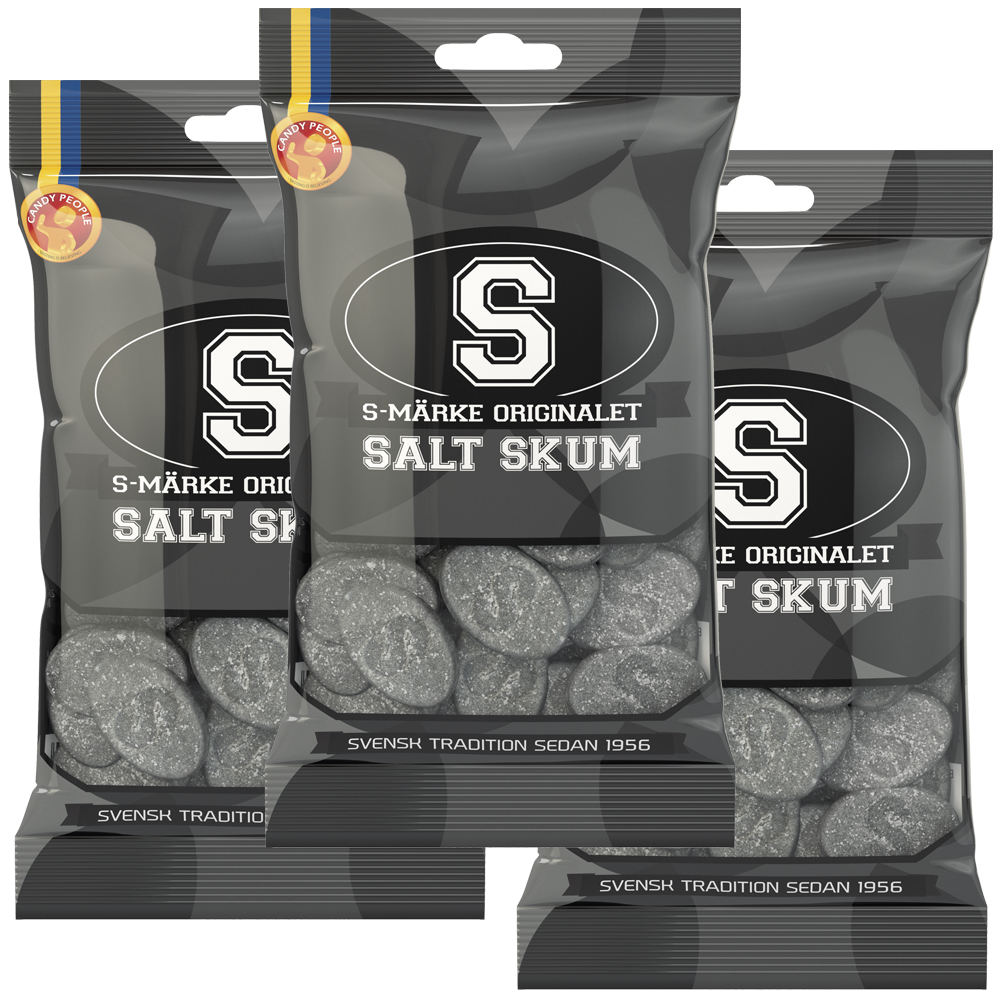3st - S-Märke Salt Skum 70g | Default Start Page - Alla kategorier - Godis - Påsar & Stycksaker | Gottegrisen