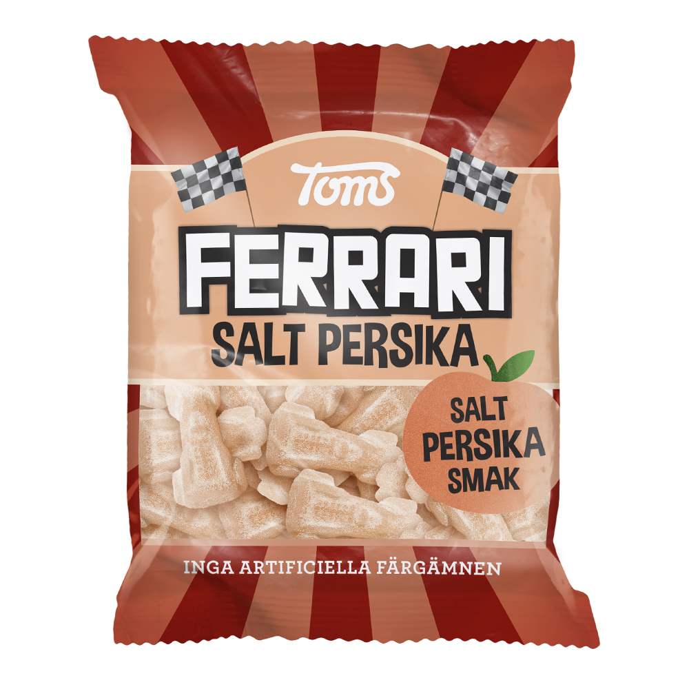 Ferrari Salt Persika 110g | Default Start Page - Alla kategorier - Nyheter - Nyheter 2026 - Godis - Nyheter 2026 | Gottegrisen