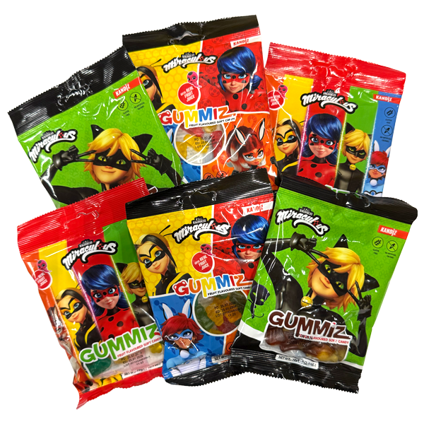 6st - Miraculous Mixed Gummies 70g | Default Start Page - Alla kategorier - Godis - Påsar & Stycksaker | Gottegrisen