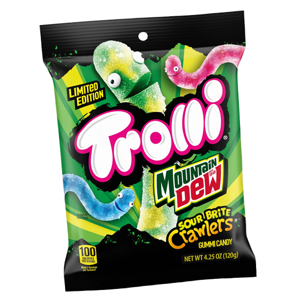 Trolli Sour Mountain Dew Crawlers 120g | Default Start Page - Alla kategorier - Godis - Påsar & Stycksaker | Gottegrisen