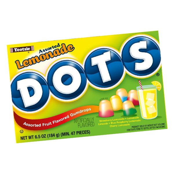 Dots Assorted Lemonade Gumdrops 184g | Default Start Page - Alla kategorier - Godis - Påsar & Stycksaker | Gottegrisen