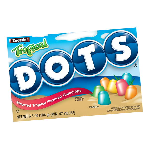 Dots Gumdrops Tropical 184g | Default Start Page - Alla kategorier - Godis - Påsar & Stycksaker | Gottegrisen