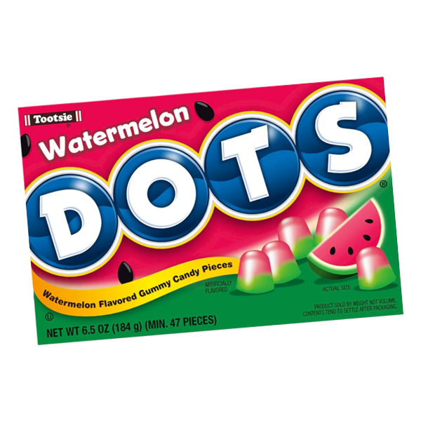 Dots Gumdrops Watermelon 184g | Default Start Page - Alla kategorier - Godis - Påsar & Stycksaker | Gottegrisen