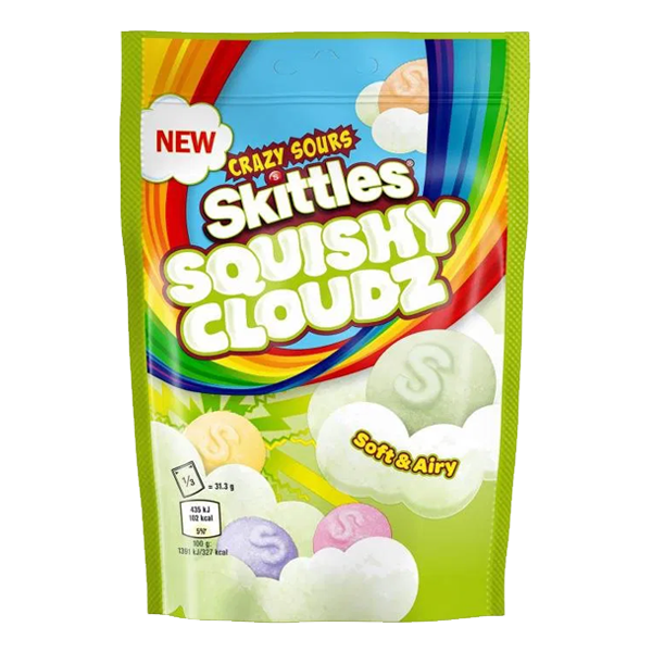 Skittles Sour Squishy Clouds 94g | Default Start Page - Alla kategorier - Godis - Påsar & Stycksaker - Godispåsar | Gottegrisen