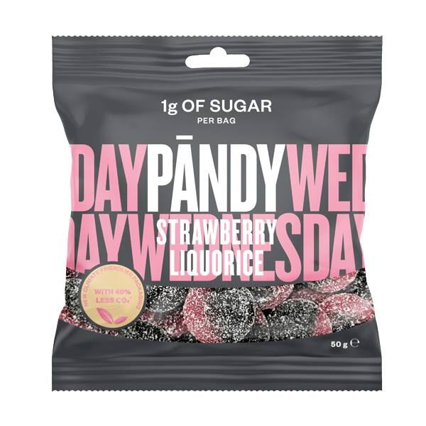 Pändy Strawberry Liquorice 50g | Default Start Page - Alla kategorier - Nyheter | Gottegrisen