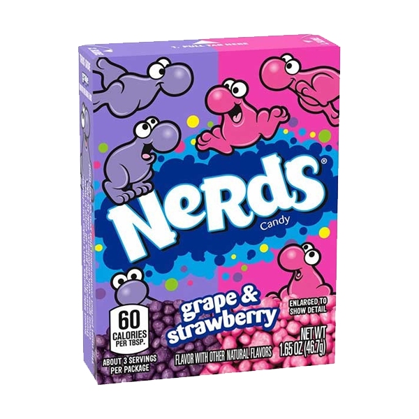 Nerds Strawberry & Grape 47g | Default Start Page - Alla kategorier - Godis - Påsar & Stycksaker - Roliga Stycksaker | Gottegrisen