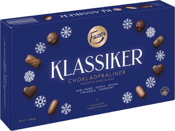Fazer Klassiker ask 280g | Default Start Page - Alla kategorier - Nyheter - Nyheter 2025 - Godis - Nyheter 2025 | Gottegrisen