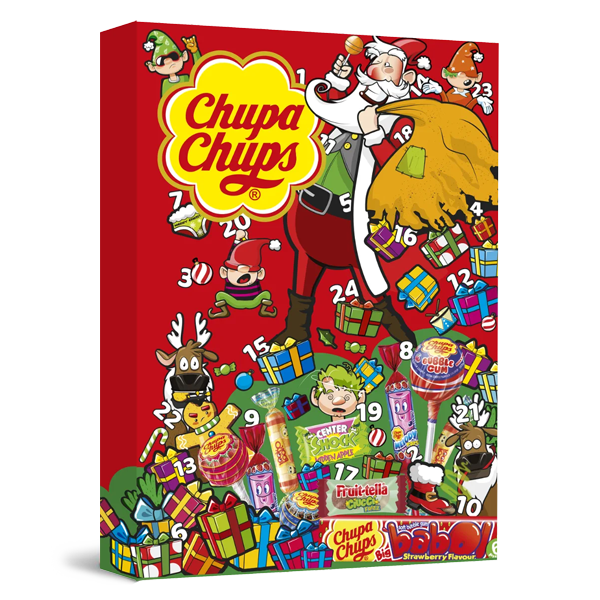 Chupa Chups Kalender 211g | Default Start Page - Alla kategorier - Godis - Säsongsvaror - Julgodis - Adventskalender Godis | Gottegrisen