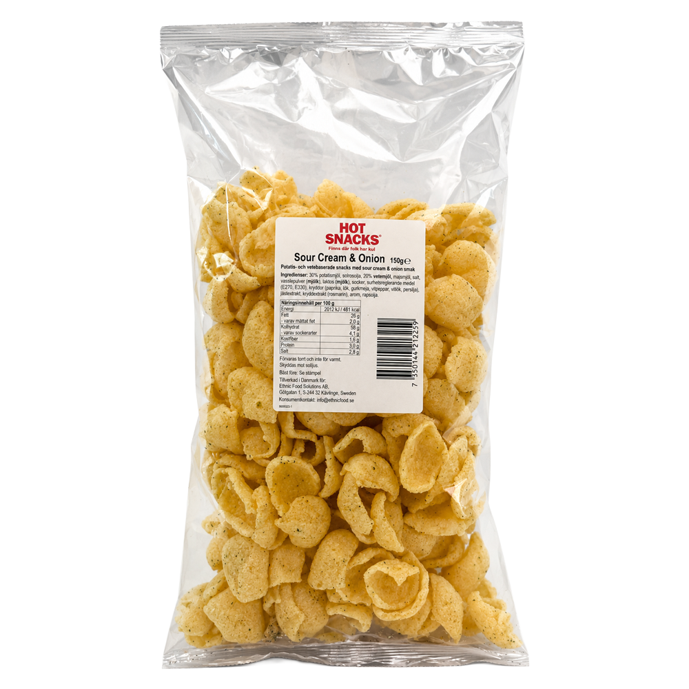 Hot Snacks Crispy Sourcream og Onion 150g