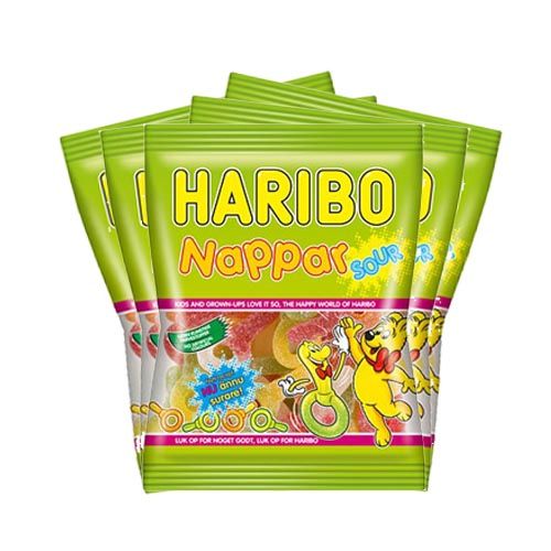 5st - Sura Nappar 80g | Default Start Page - Alla kategorier - Godis - Påsar & Stycksaker - Godispåsar | Gottegrisen