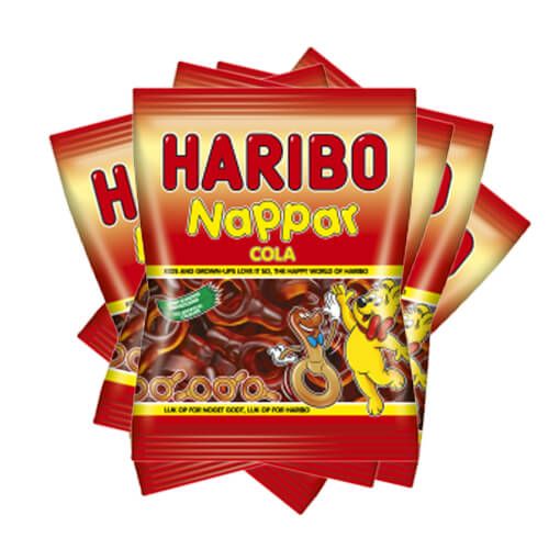 COLANAPPAR 80 g – 5 st | Default Start Page - Alla kategorier - Godis - Påsar & Stycksaker - Godispåsar | Gottegrisen