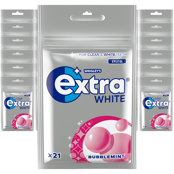 Extra White Bubblemint 30-pack | Default Start Page - Alla kategorier - Godis - Klubbor & Tuggummi | Gottegrisen