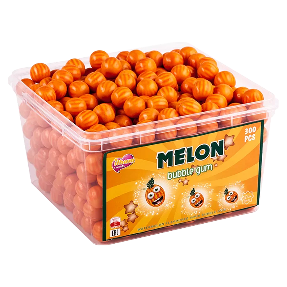 Melon Bubblegum Burk 1.5kg | Default Start Page - Alla kategorier - Godis - Tuggummi - Godistuggummi | Gottegrisen