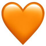 Orange hjärta emoji