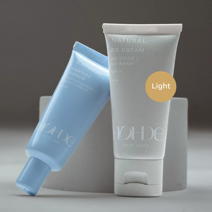 HOHDE Natural BB Cream Light, 30 ml + HOHDE Natural Peptidserum, 20 ml