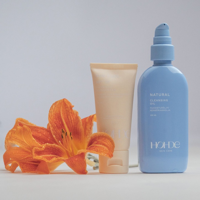 HOHDE Sun Care Fysikaliskt Solskydd SPF 30, 30 ml + HOHDE Natural Rengöringsolja 100 ml