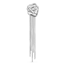 Styckörhänge i äkta silver - Rose Chain Earring Styckörhänge i äkta silver - Rose Chain Earring