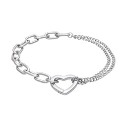 Armband i äkta silver med dubbla kedjor