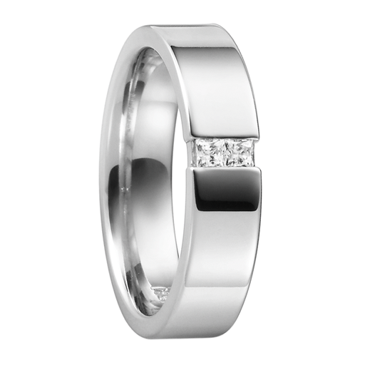 Diamantring i palladium
