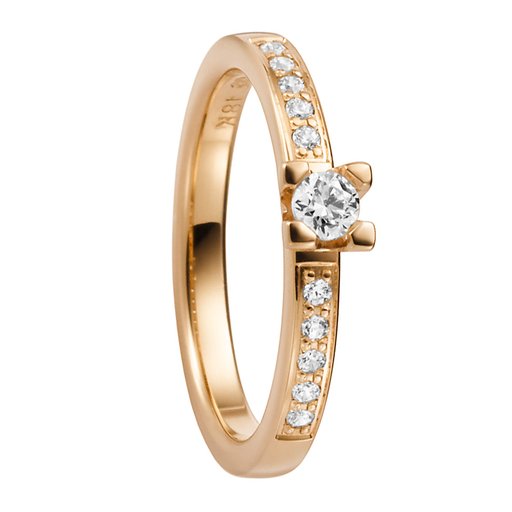 Diamantring i 18K guld