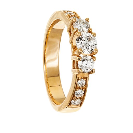 Diamantring i 18K guld