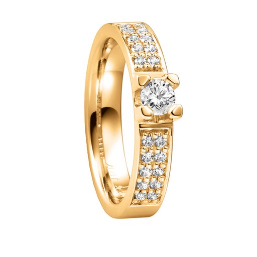Diamantring i 18K guld