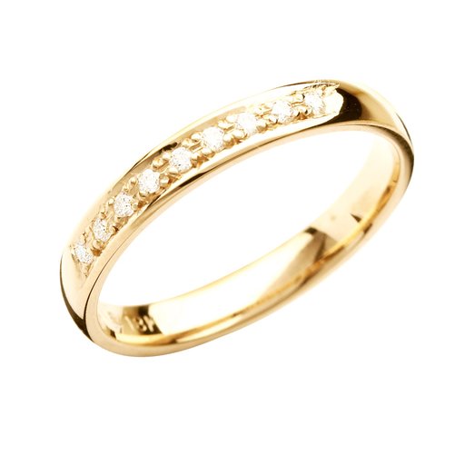 Diamantring i 18K guld