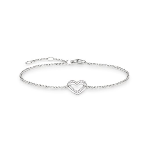 Armband med hjärta i äkta silver