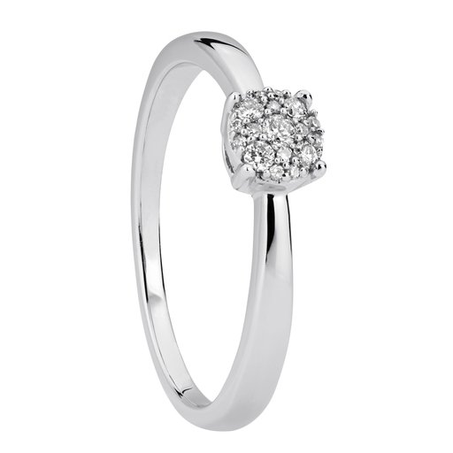 Diamantring i 18K guld
