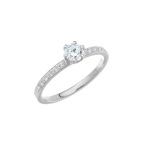 Diamantring i 18K guld