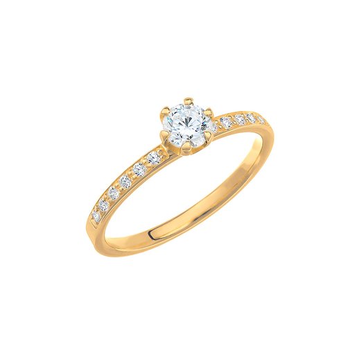 Diamantring i 18K guld