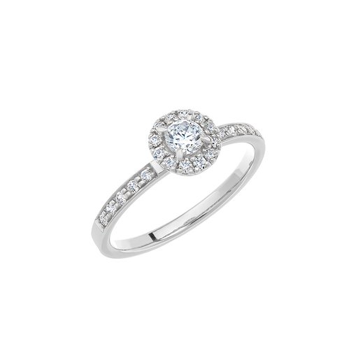 Diamantring i 18K guld