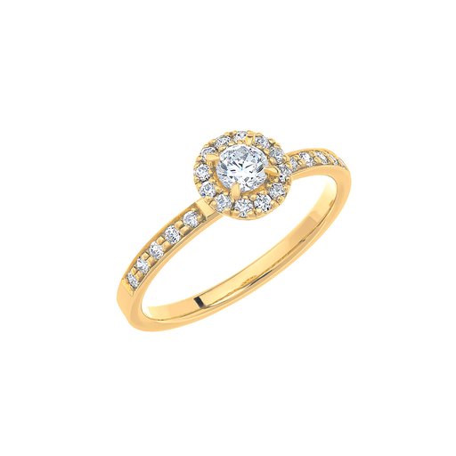 Diamantring i 18K guld