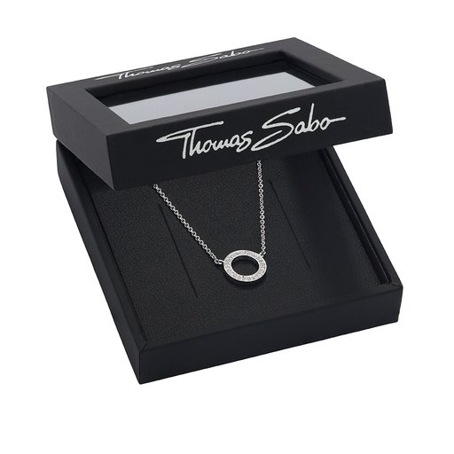 Halsband i äkta silver med kubisk zirkonia