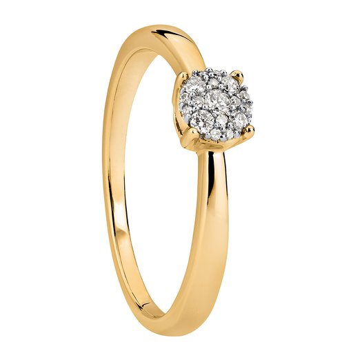 Diamantring i 18K guld