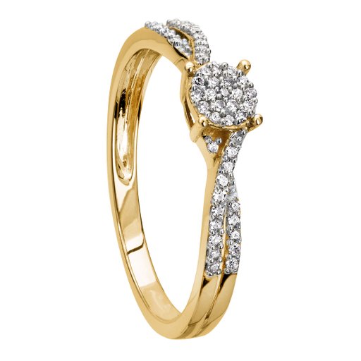 Diamantring i 18K guld