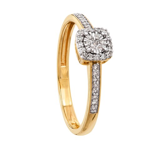 Diamantring i 18K guld