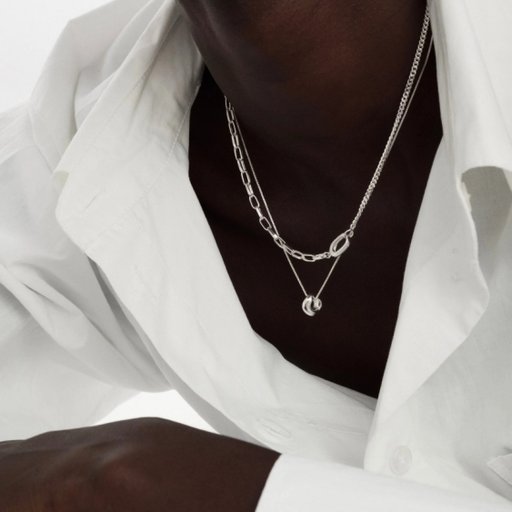 Halsband Bolded Wavy i återvunnet äkta silver