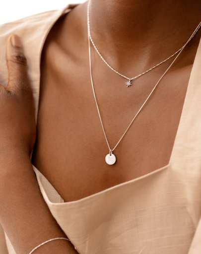 Halsband North Star i återvunnet äkta silver