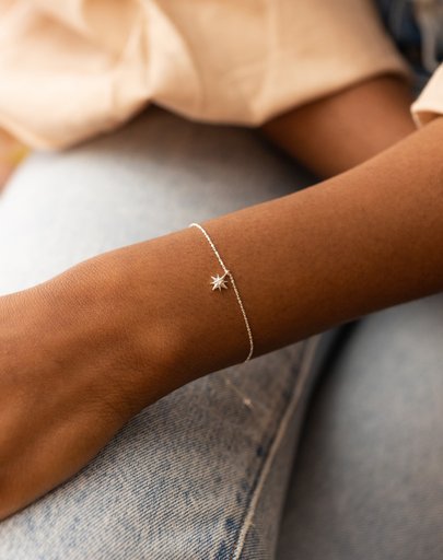Armband North Star i återvunnet äkta silver